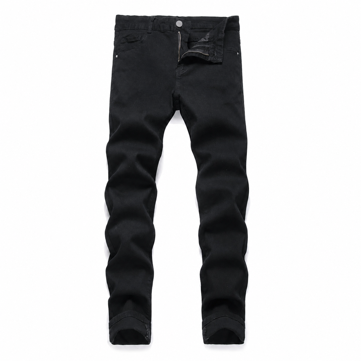 Casual Cotton Slim Jeans Washed Denim Pants For Men
