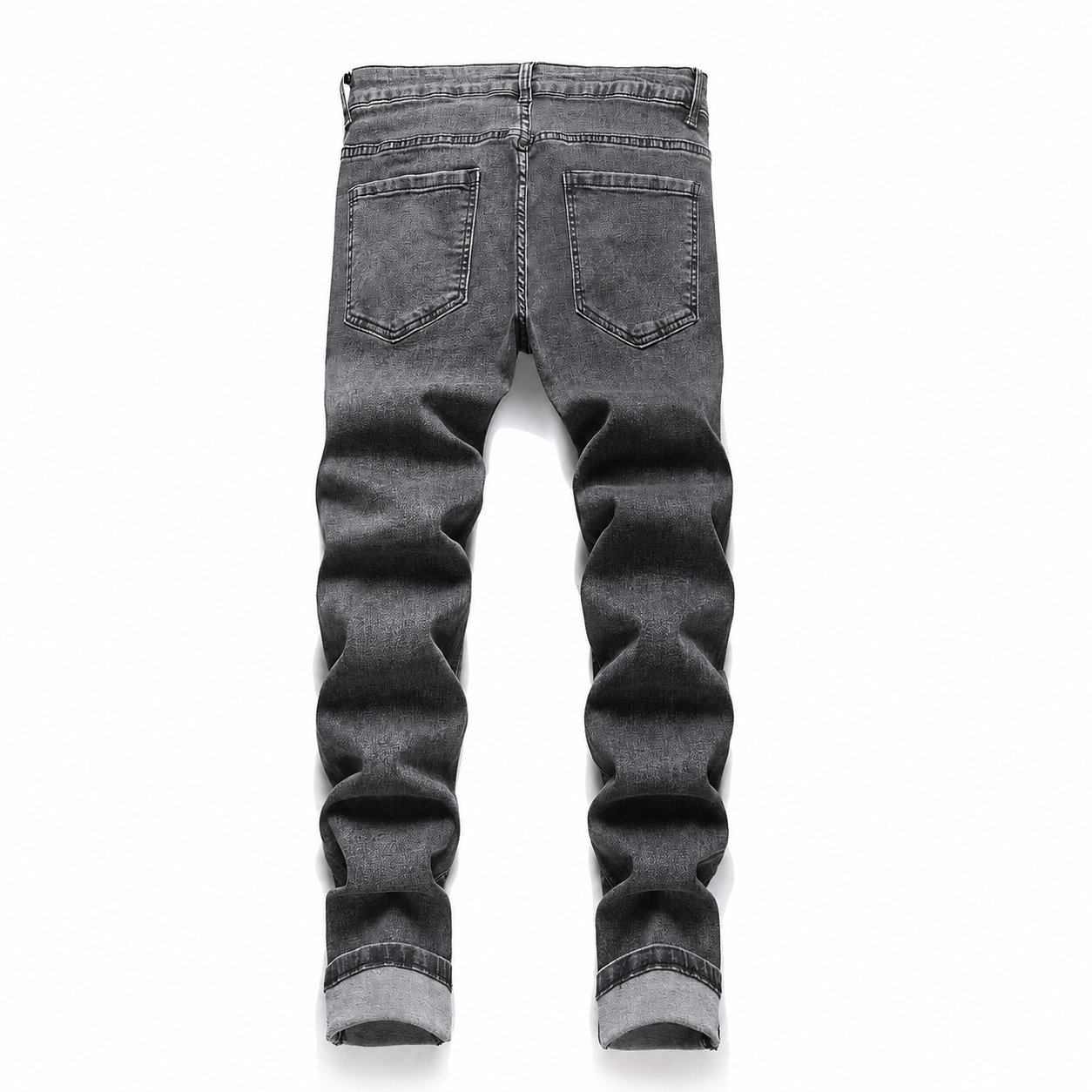Casual Cotton Slim Jeans Washed Denim Pants For Men