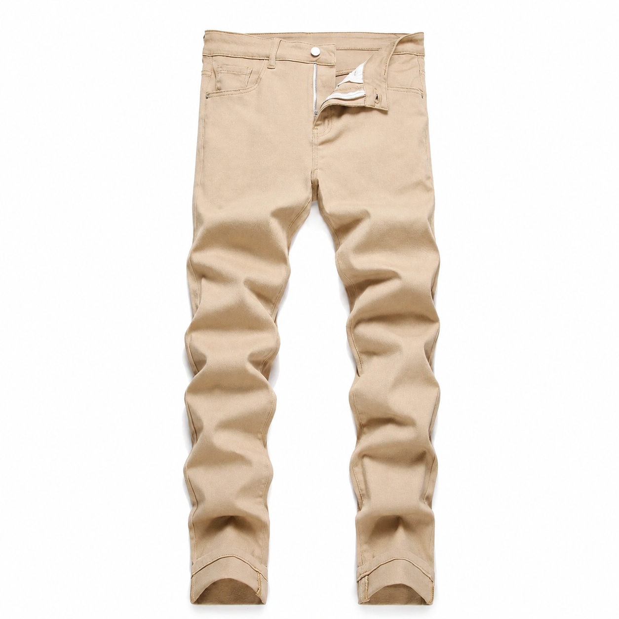 Casual Cotton Slim Jeans Washed Denim Pants For Men