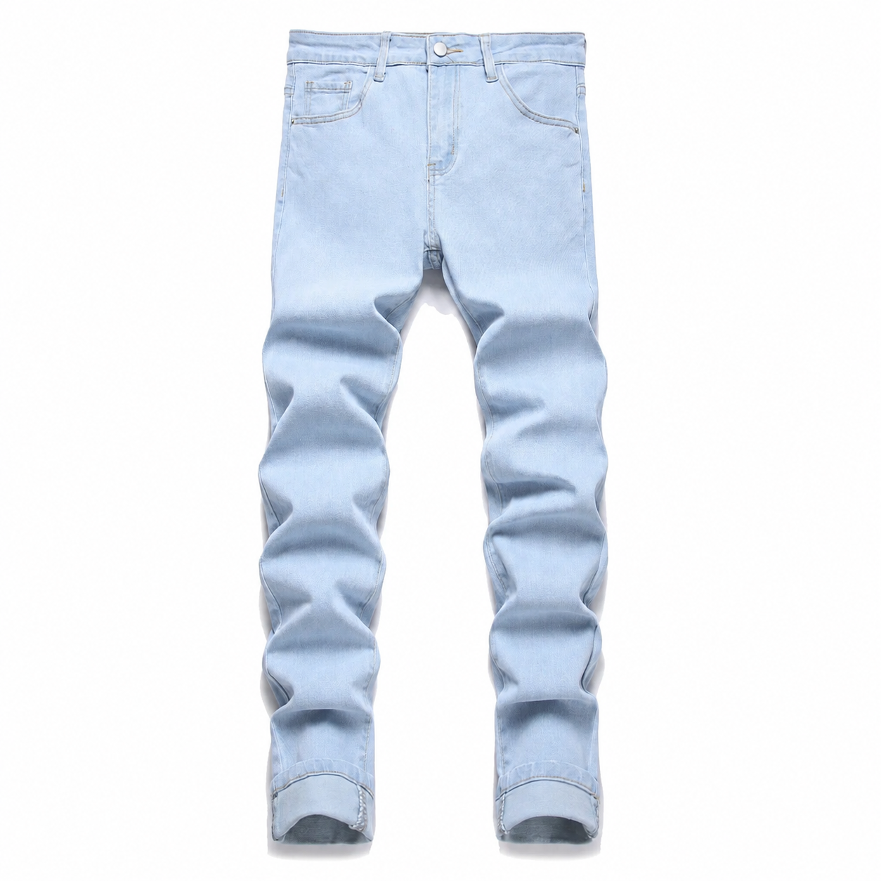 Casual Cotton Slim Jeans Washed Denim Pants For Men