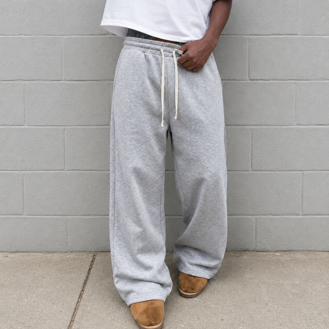 2 Pieces Loose Sports Sweatpants With Drawstring For Men
