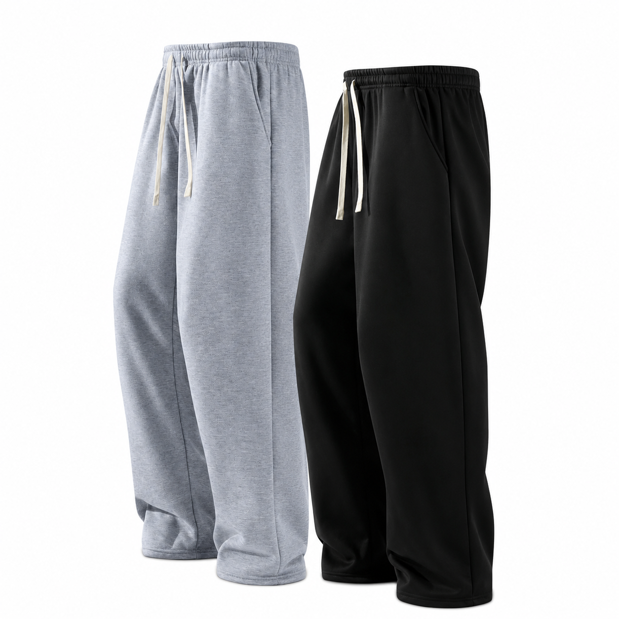 2 Pieces Loose Sports Sweatpants With Drawstring For Men