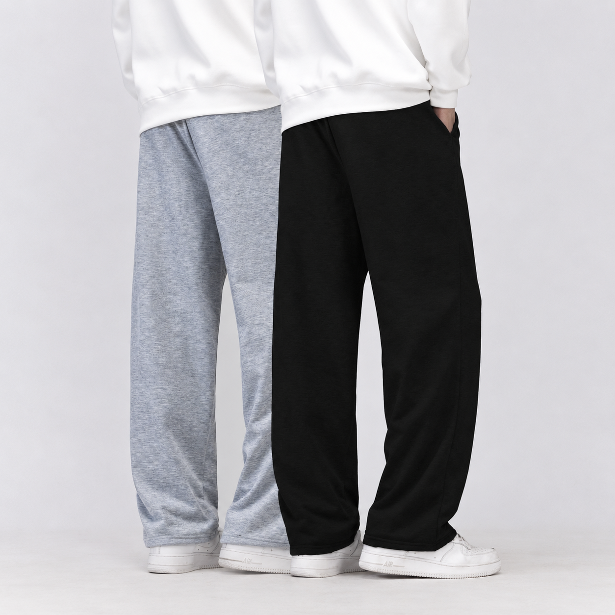 2 Pieces Loose Sports Sweatpants With Drawstring For Men