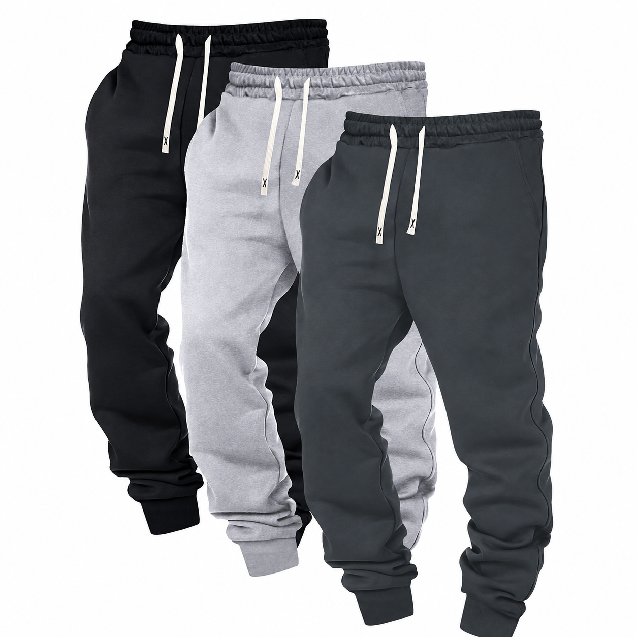 3 Pieces Casual Sweatpants For Workout And Running  For Men