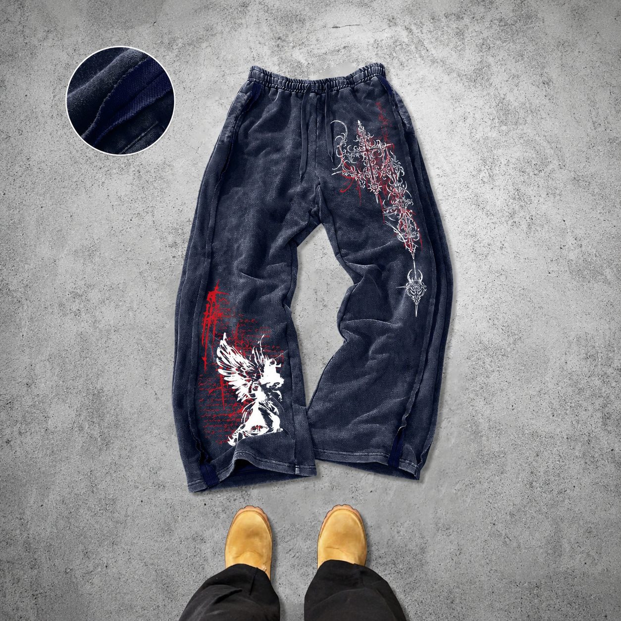 Casual Spring Letter And Cartoon Print Sweatpants For Men