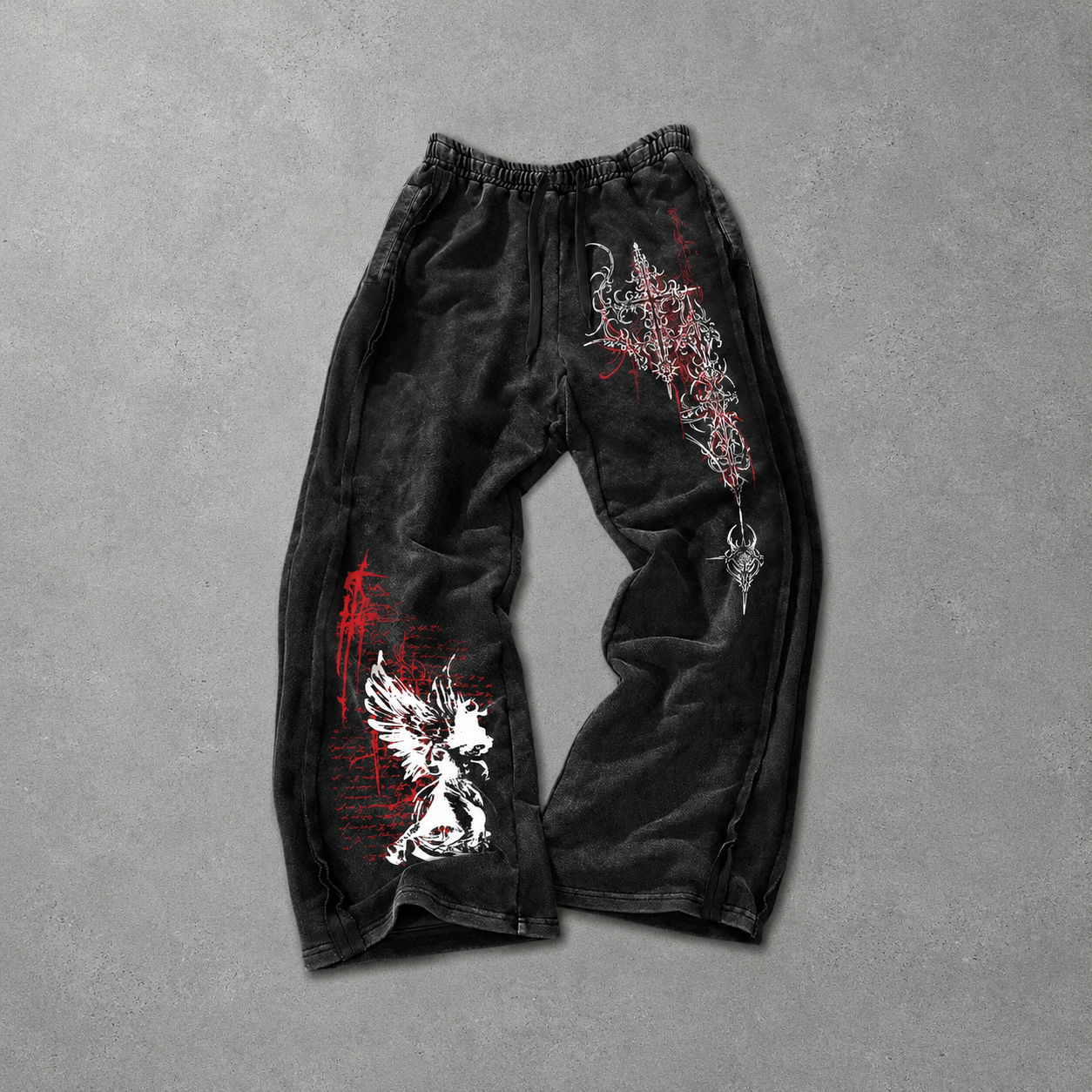 Casual Spring Letter And Cartoon Print Sweatpants For Men