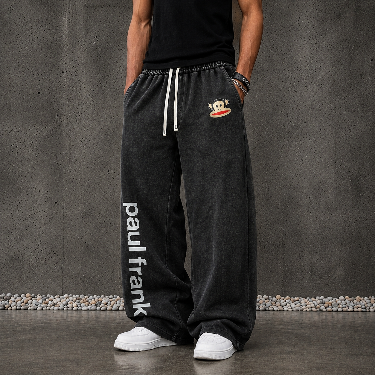 Casual Spring Letter And Cartoon Print Sweatpants For Men