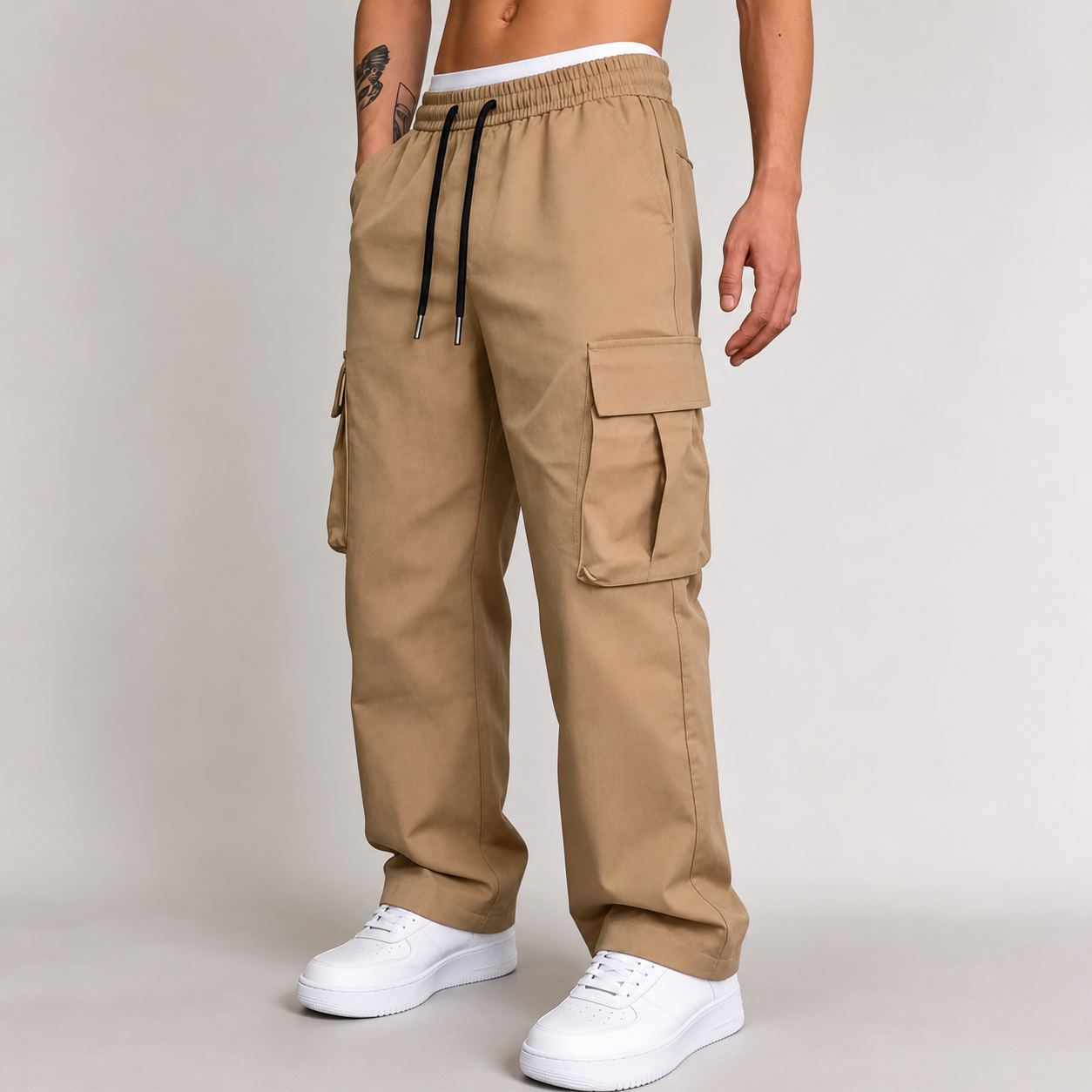 Cargo Outdoor Hiking Pants With Drawstring For Men