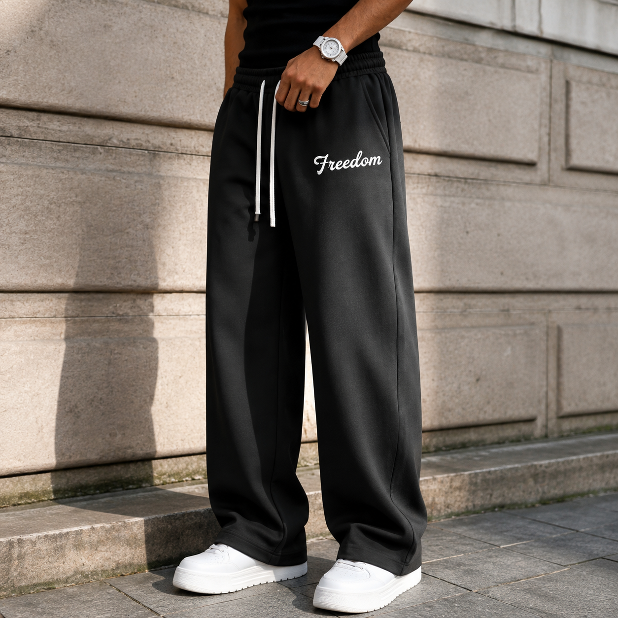 Versatile Casual Wide Loose Sports Sweatpants For Men