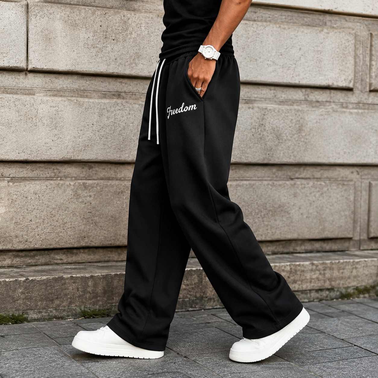 Versatile Casual Wide Loose Sports Sweatpants For Men
