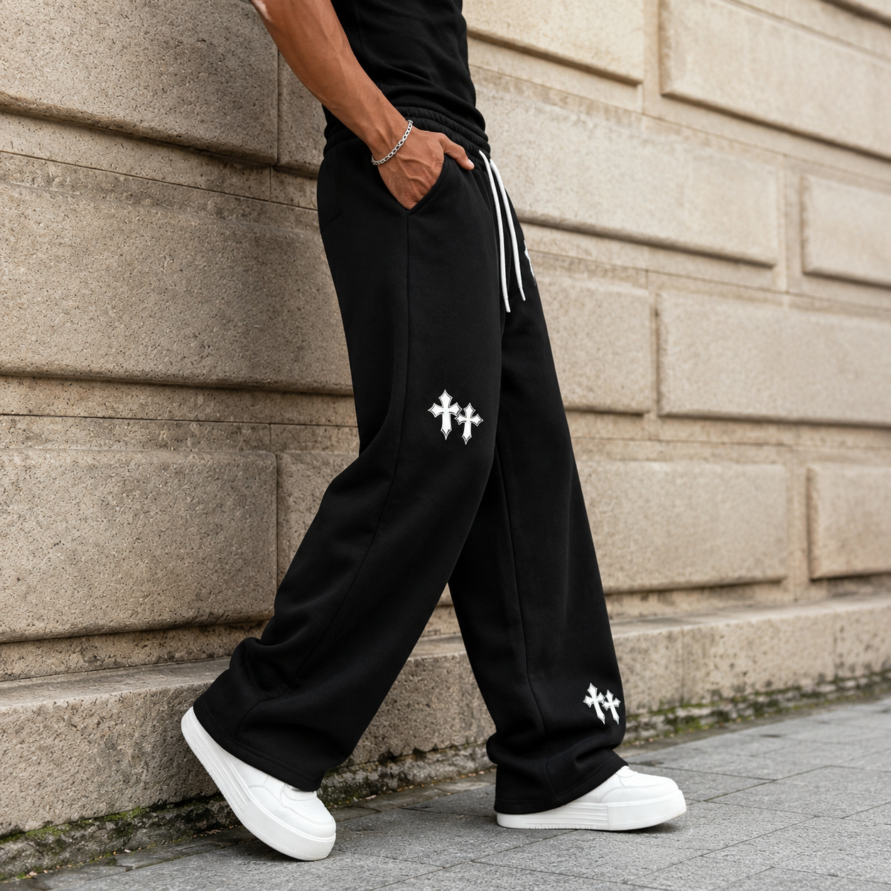 Versatile Casual Wide Loose Sports Sweatpants For Men