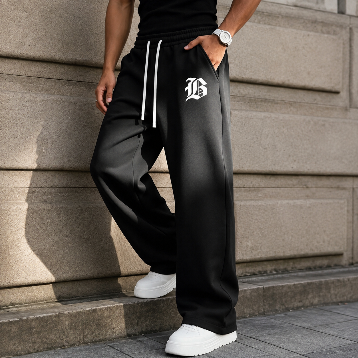 Versatile Casual Wide Loose Sports Sweatpants For Men