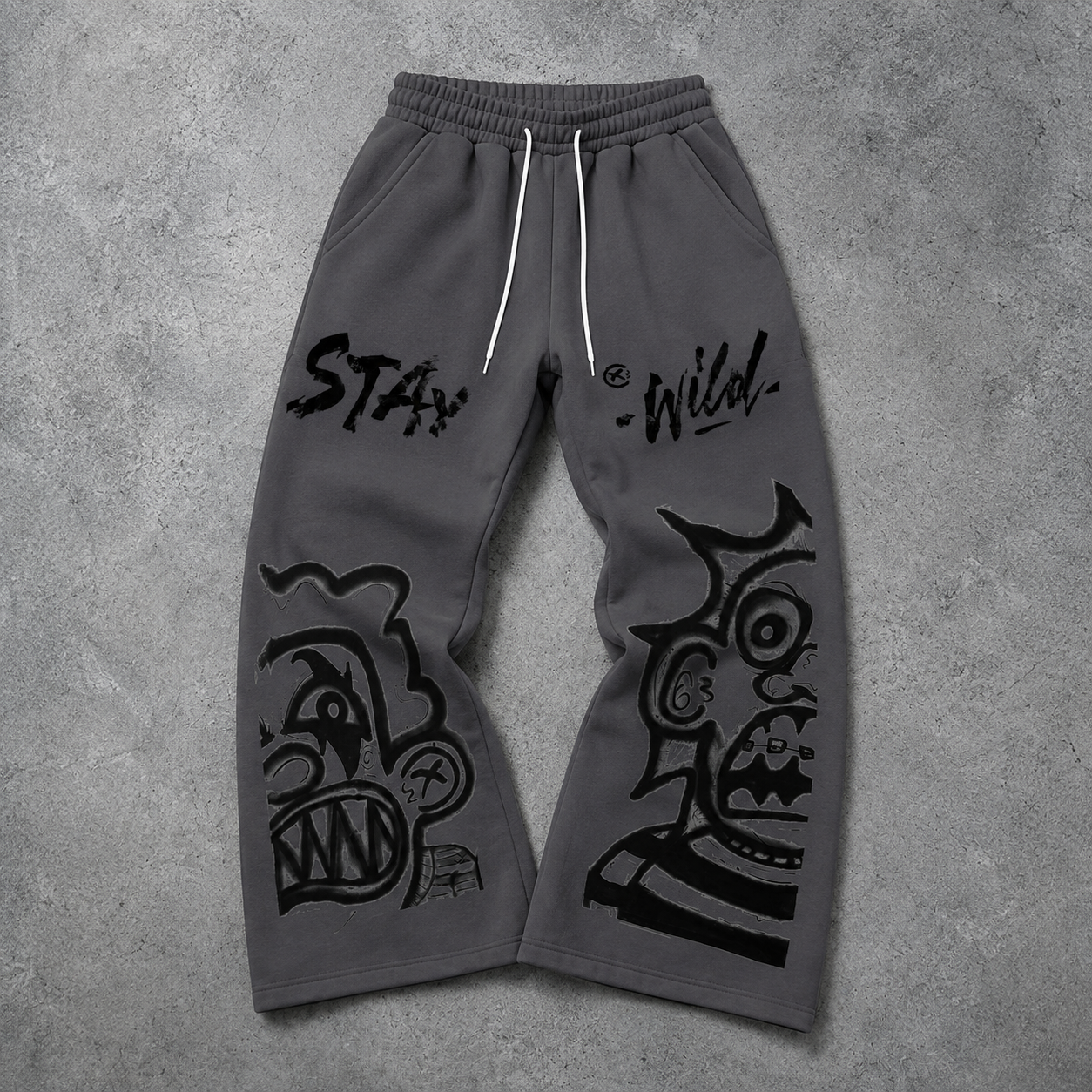 Loose Streetwear Flared Sweatpants For Men