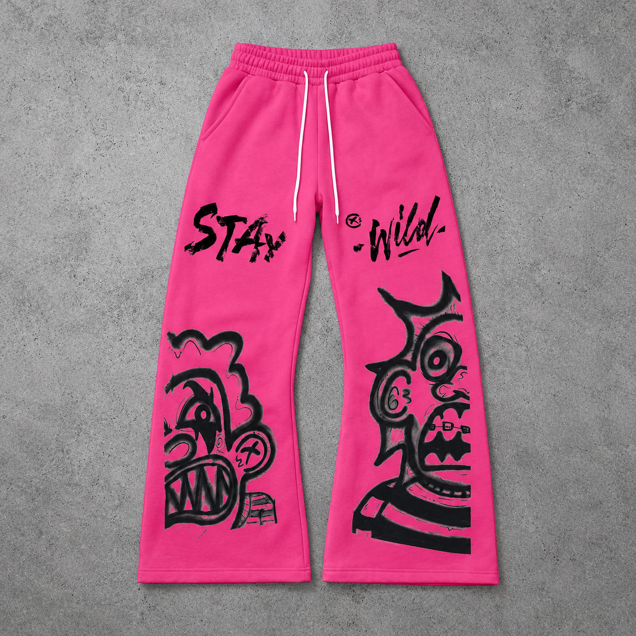 Loose Streetwear Flared Sweatpants For Men