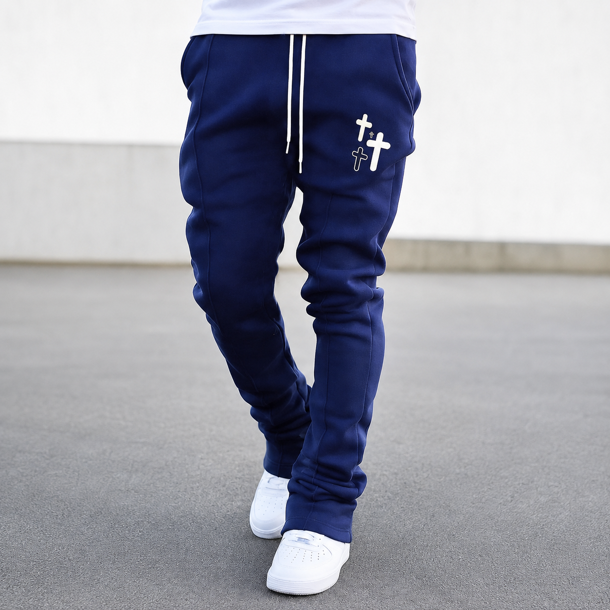 Casual Printed Drawstring Sweatpants For Men
