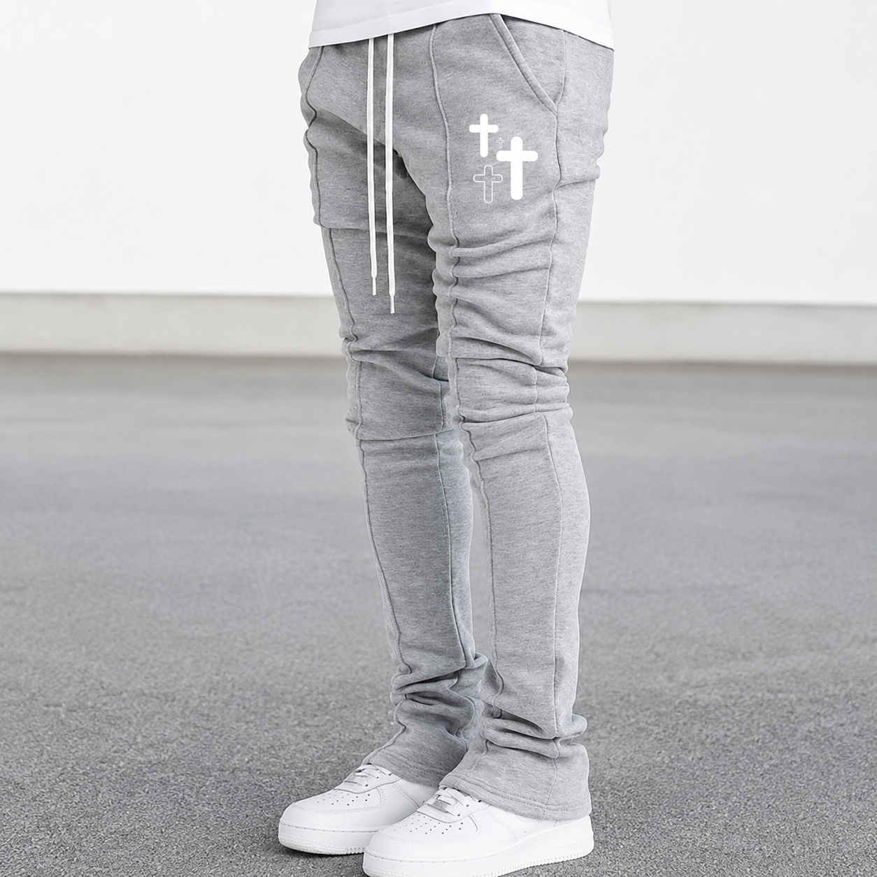 Casual Printed Drawstring Sweatpants For Men