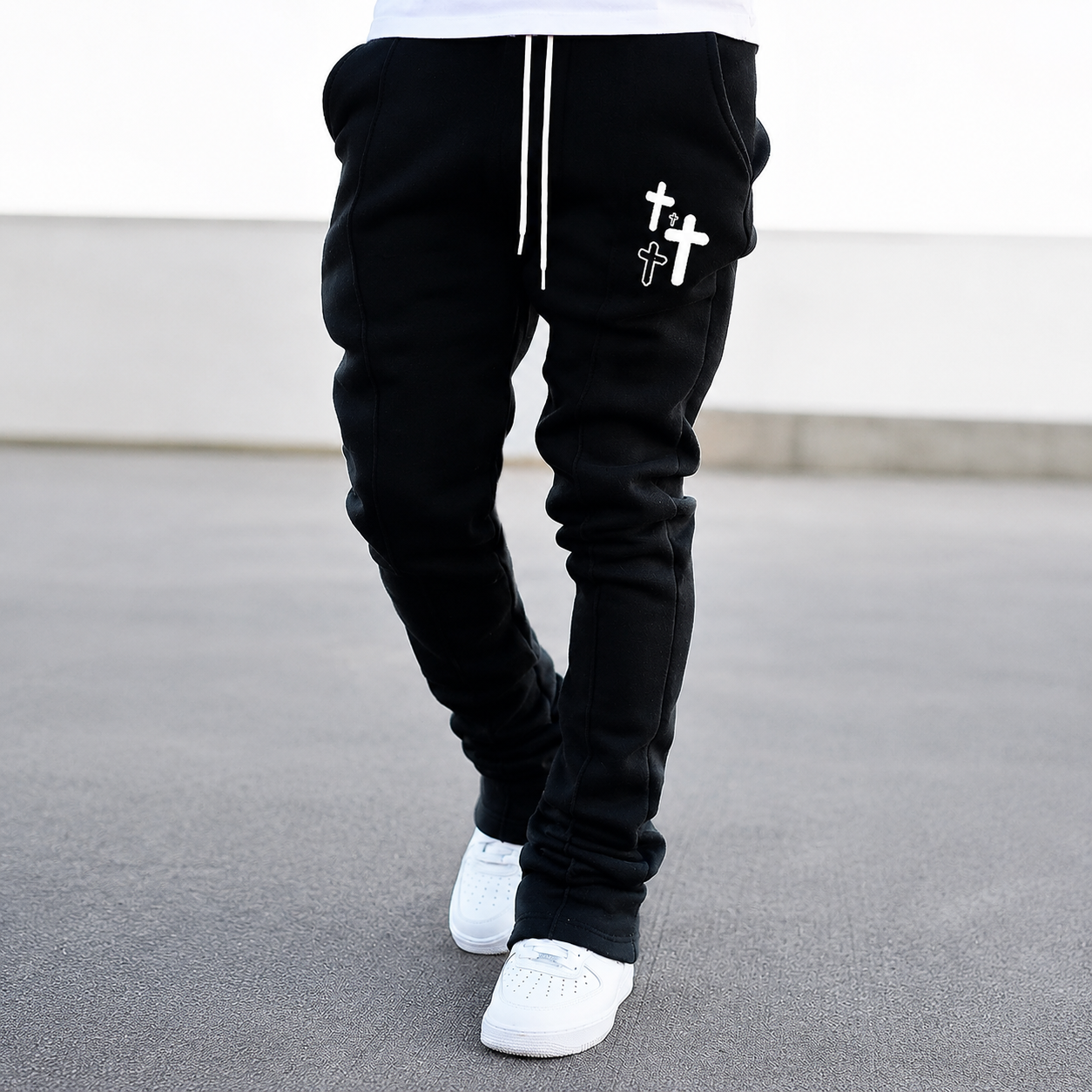 Casual Printed Drawstring Sweatpants For Men
