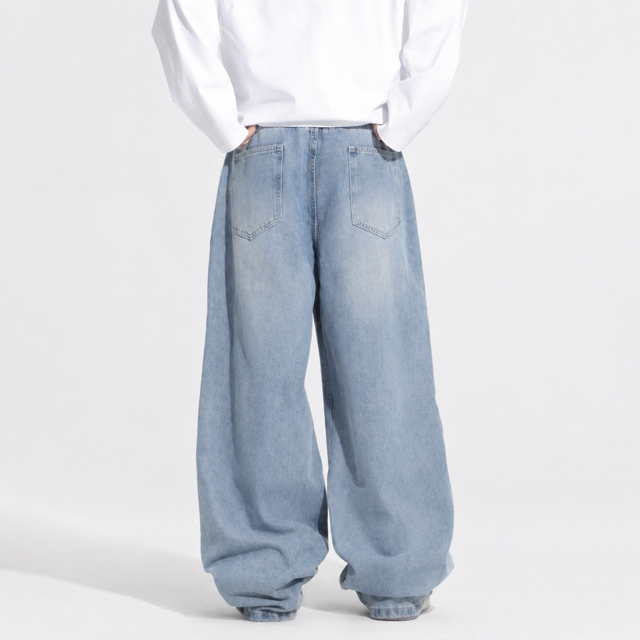 Casual Loose Fit Baggy Denim Jeans For Men