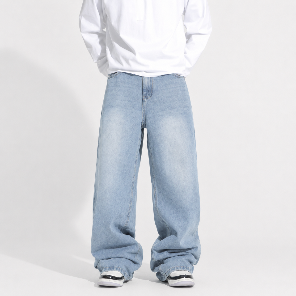 Casual Loose Fit Baggy Denim Jeans For Men