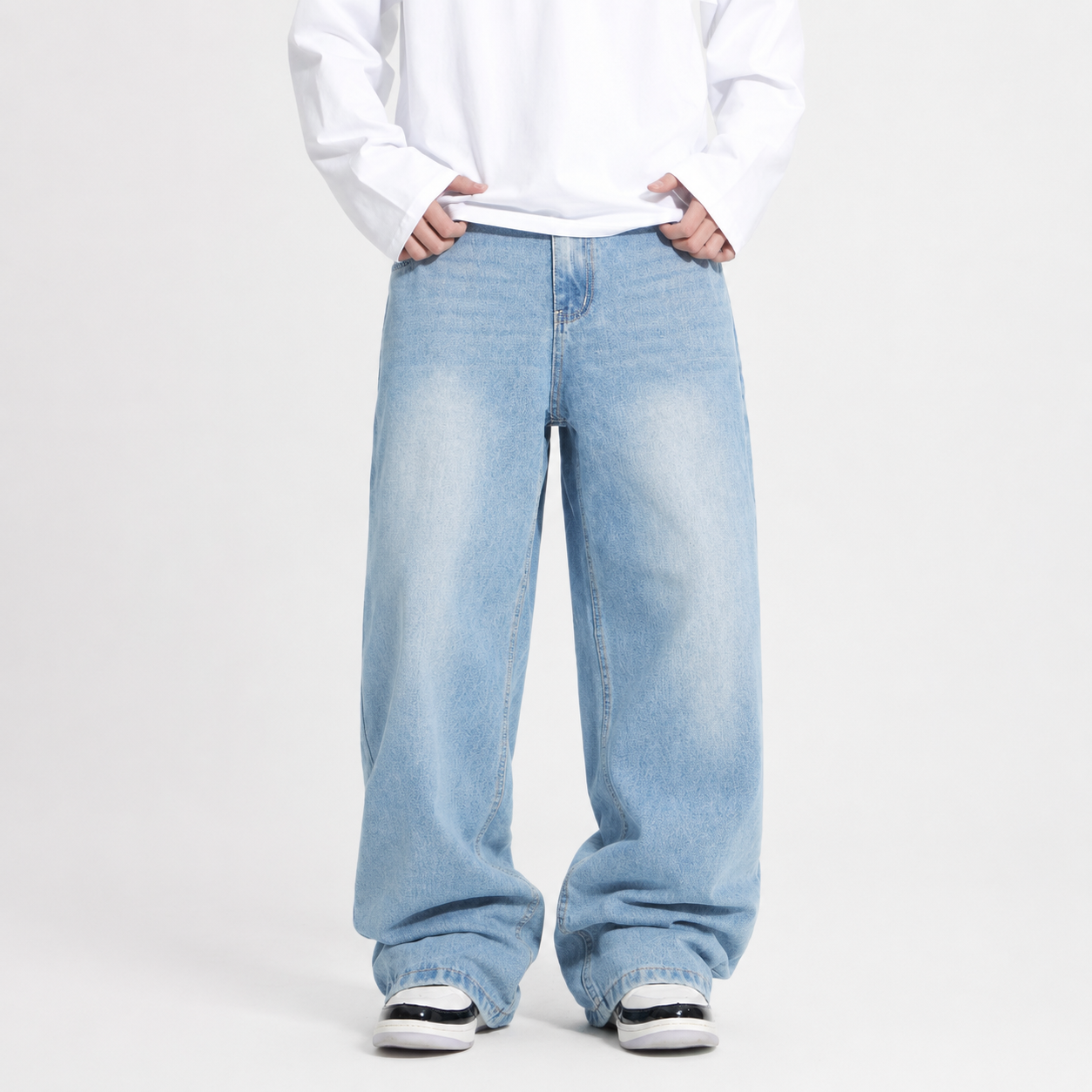 Casual Loose Fit Baggy Denim Jeans For Men
