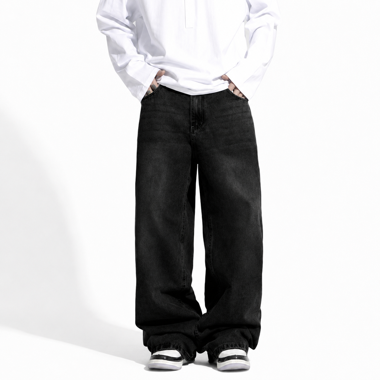 Casual Loose Fit Baggy Denim Jeans For Men