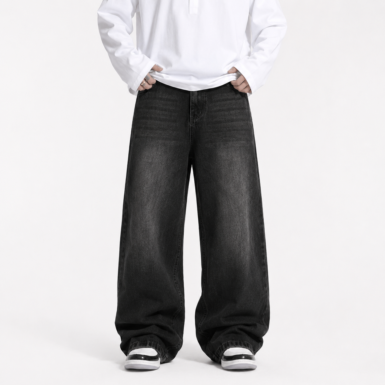 Casual Loose Fit Baggy Denim Jeans For Men
