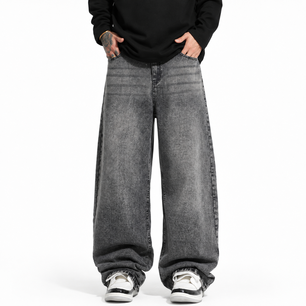 Casual Loose Fit Baggy Denim Jeans For Men