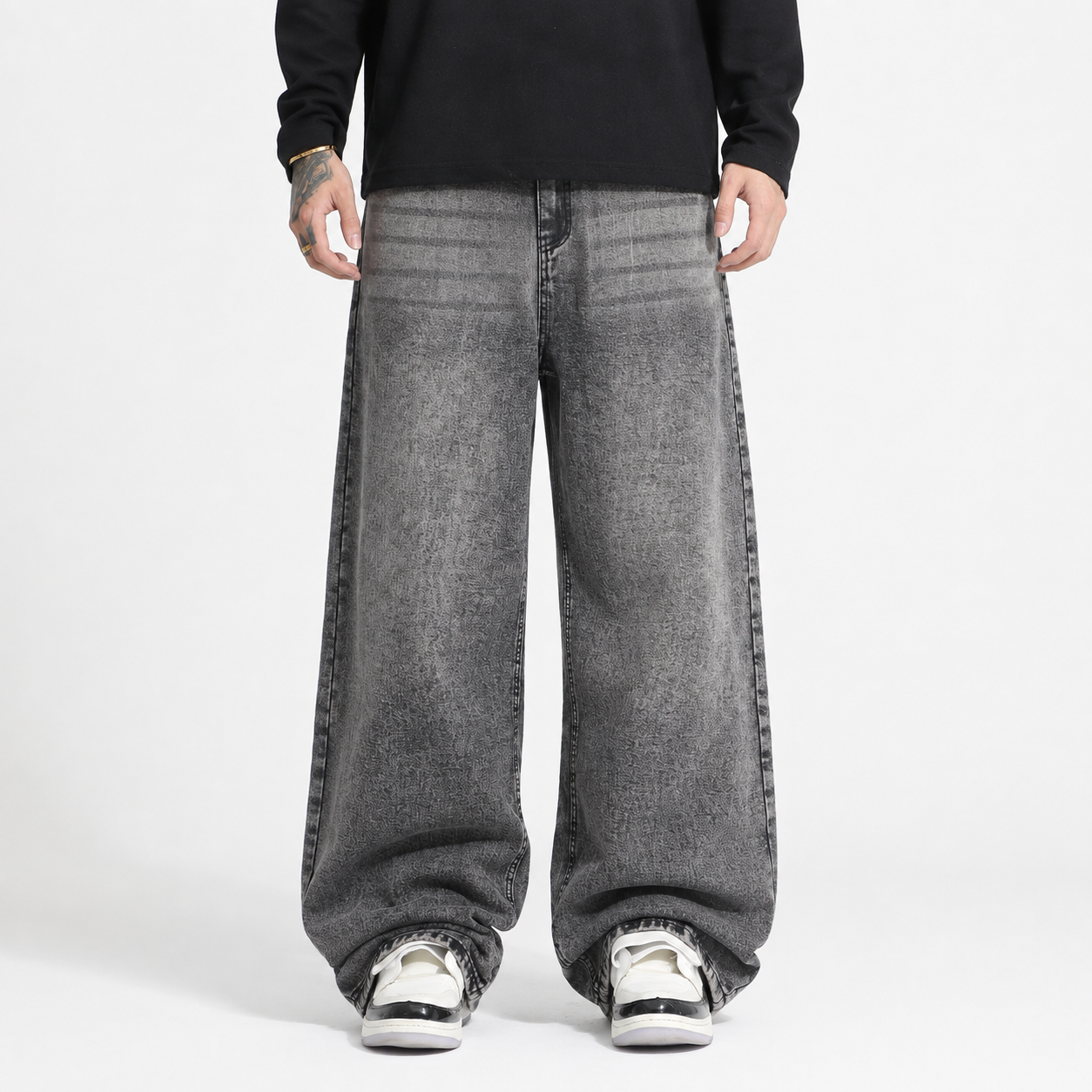 Casual Loose Fit Baggy Denim Jeans For Men
