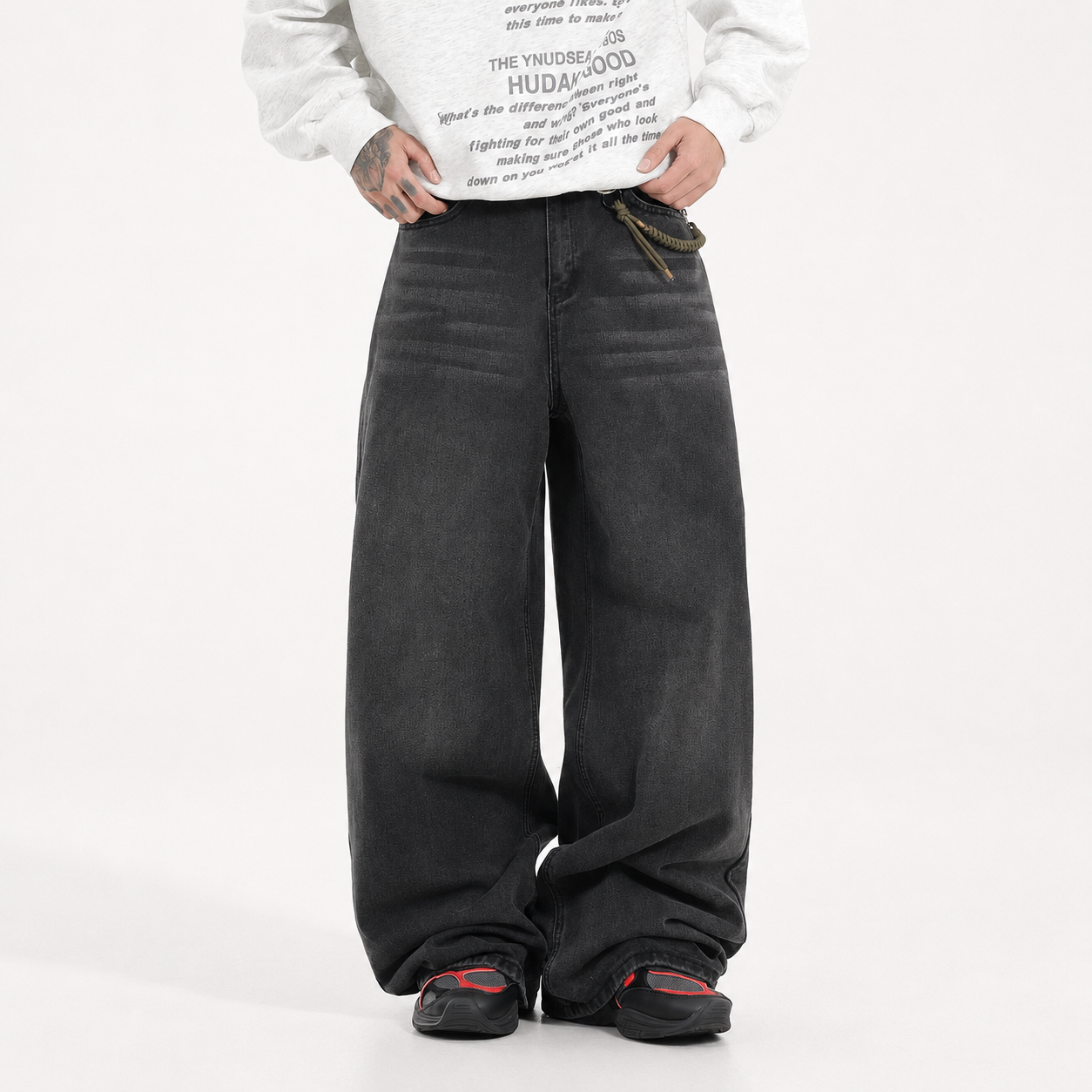 Casual Loose Fit Baggy Denim Jeans For Men