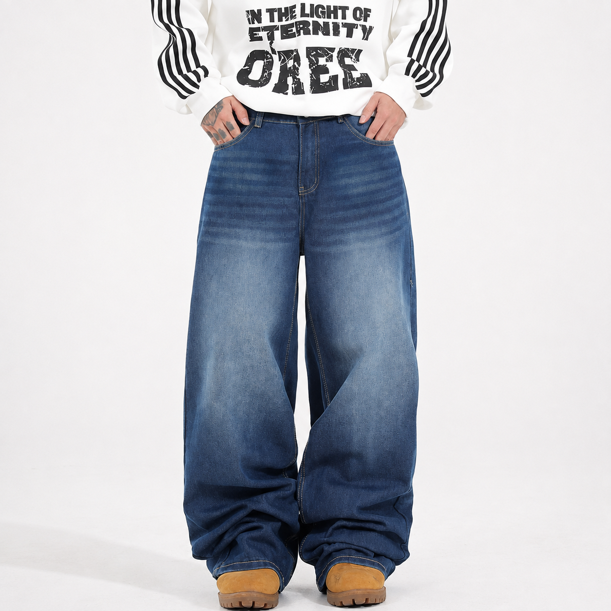 Casual Loose Fit Baggy Denim Jeans For Men