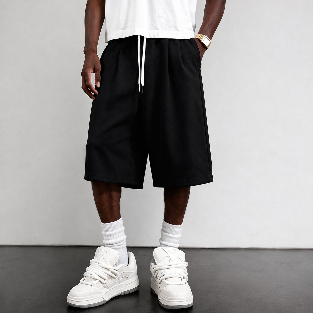 Casual Knit Loose Fit Sports Pants For Men