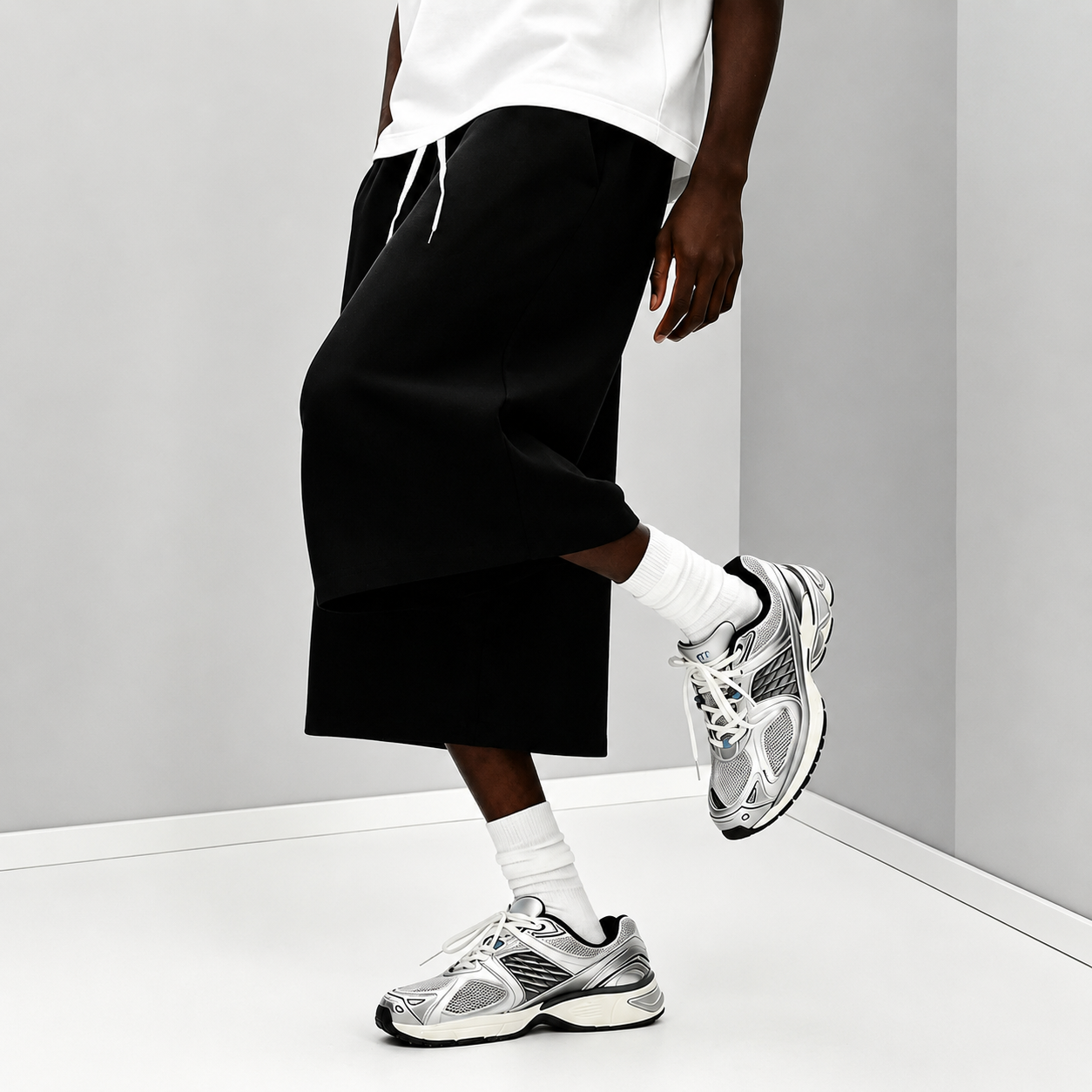 Casual Knit Loose Fit Sports Pants For Men