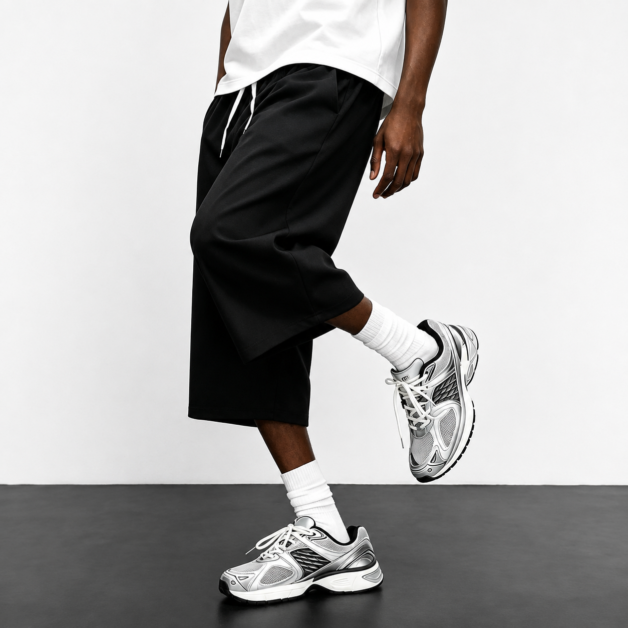 Casual Knit Loose Fit Sports Pants For Men