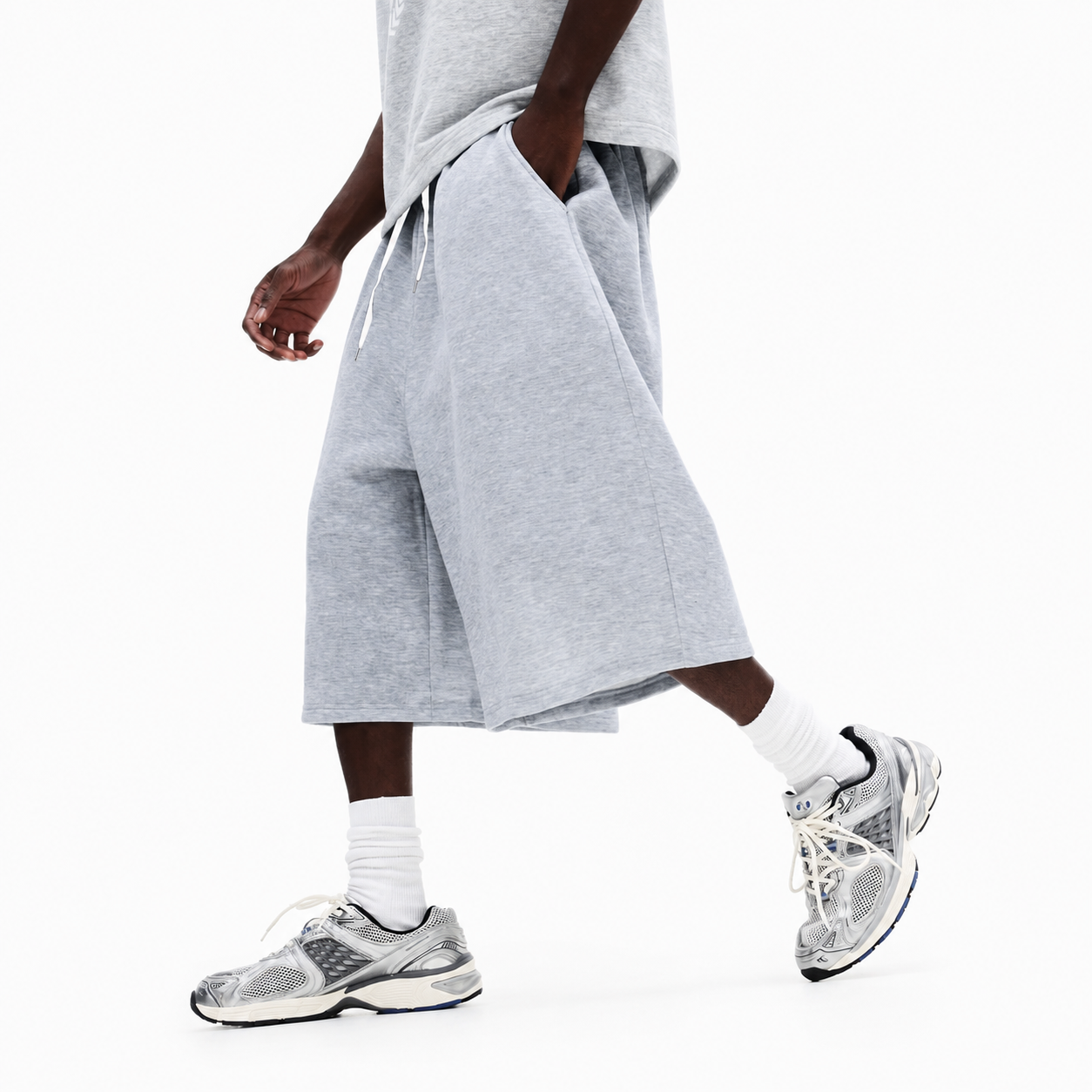 Casual Knit Loose Fit Sports Pants For Men