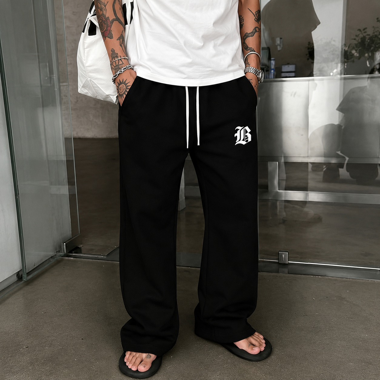 Casual Jogger Pants With Drawstring For Men
