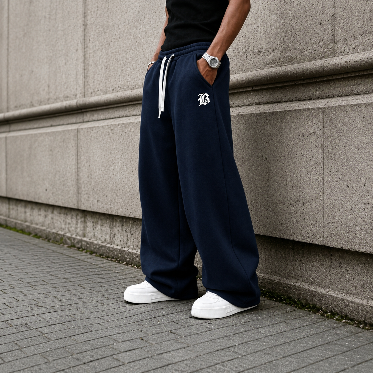 Casual Jogger Pants With Drawstring For Men