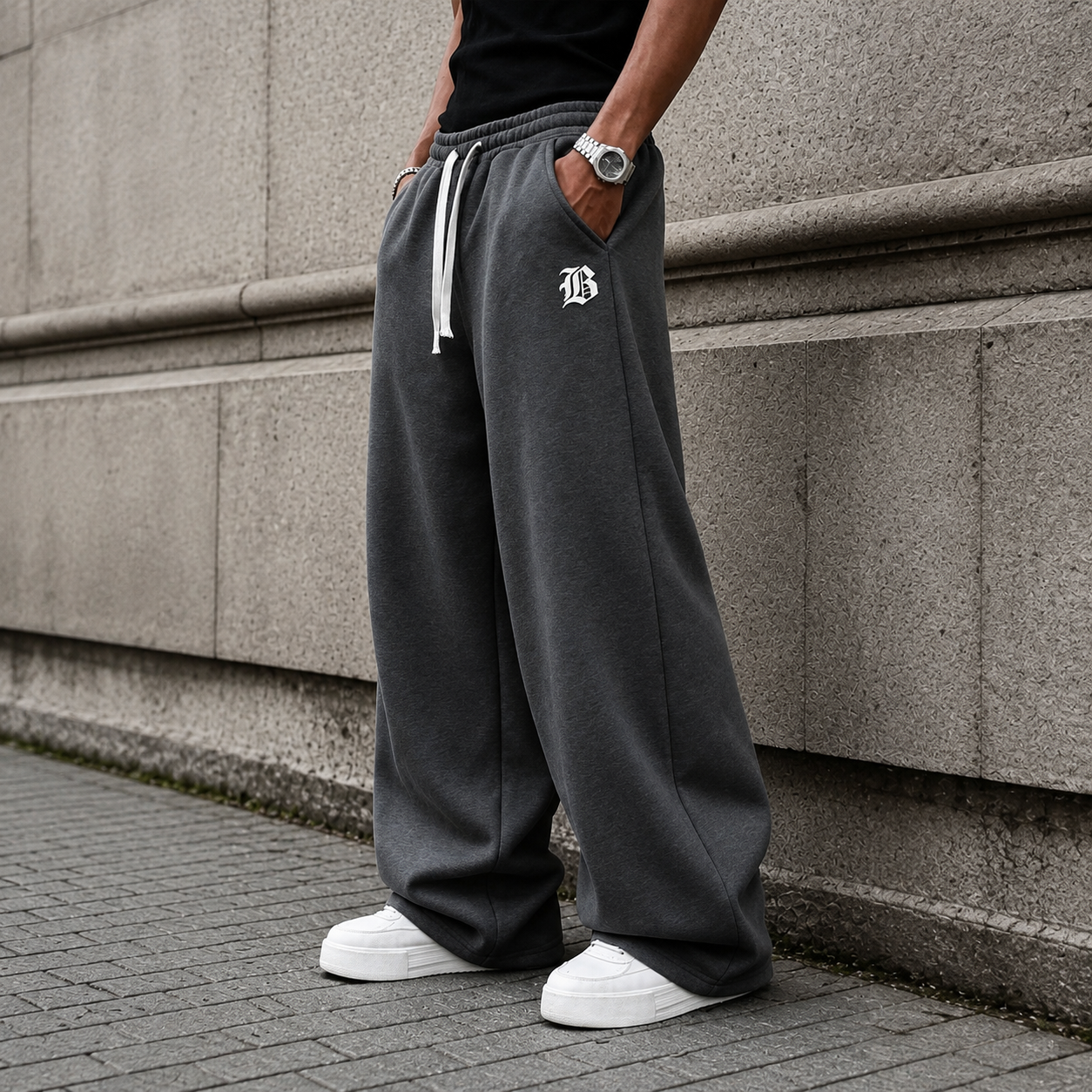 Casual Jogger Pants With Drawstring For Men