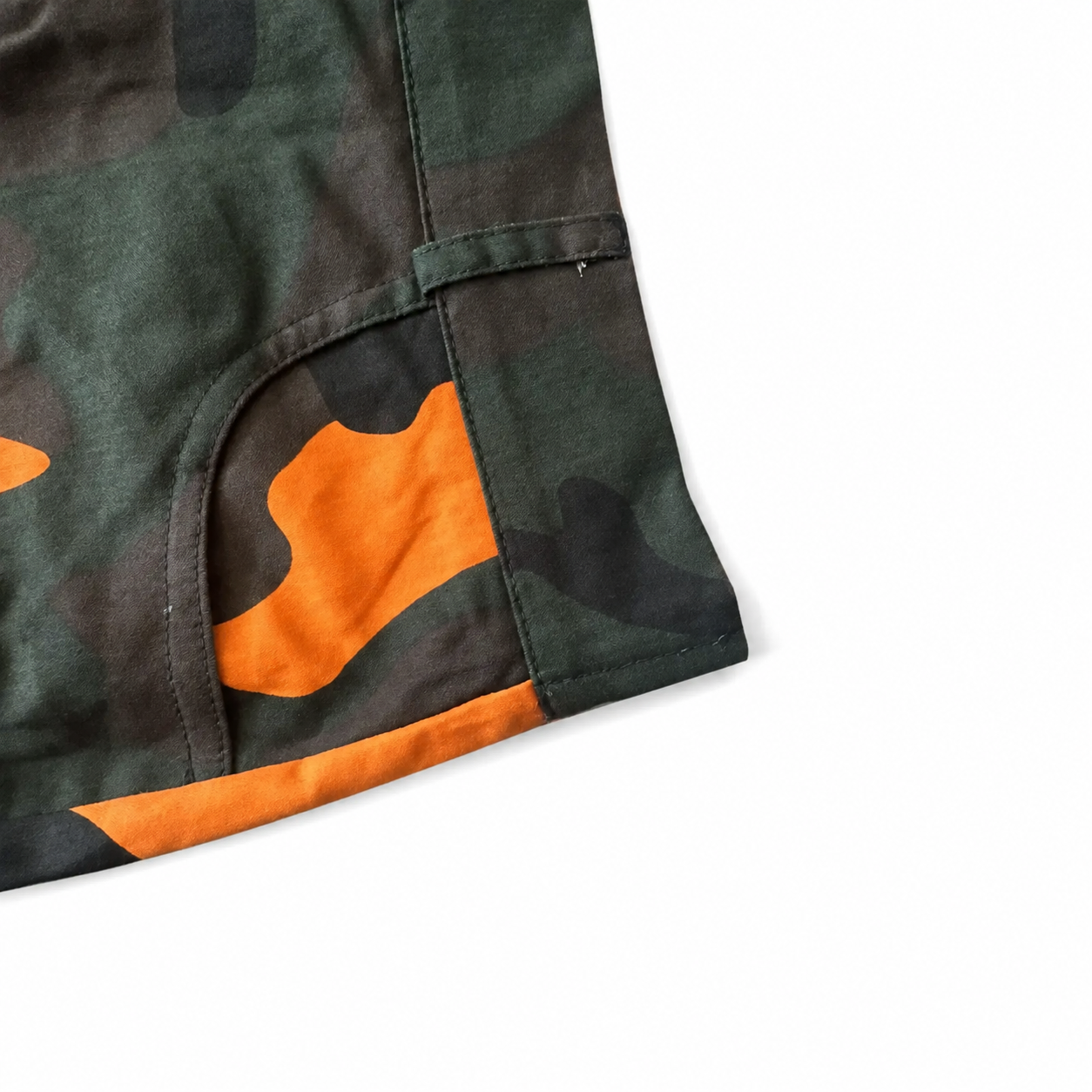 Casual Camo Print Streetwear Pants With Zipper And Button For Women