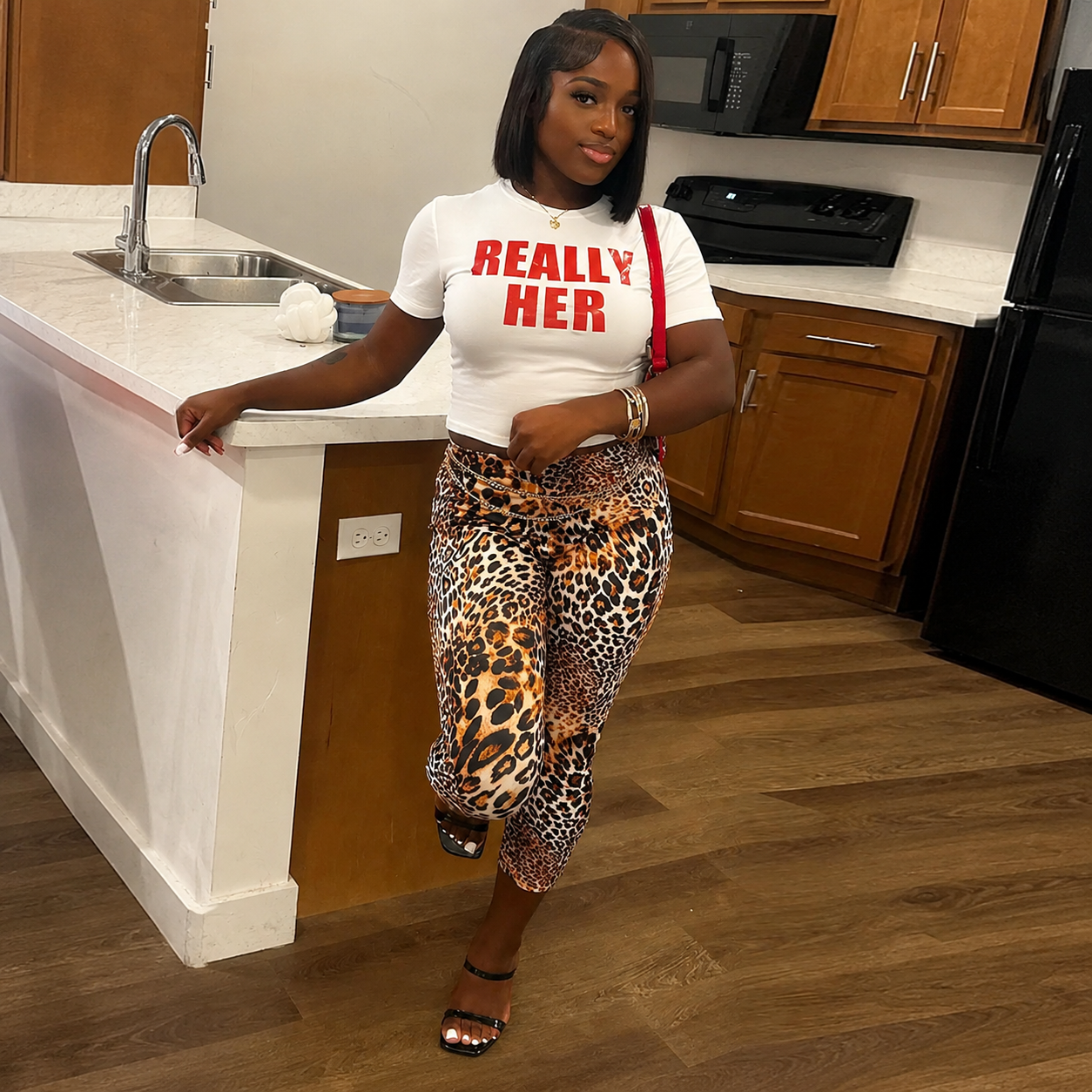 High Rise Stretch Capri Pants For Casual Daily Wear For Women