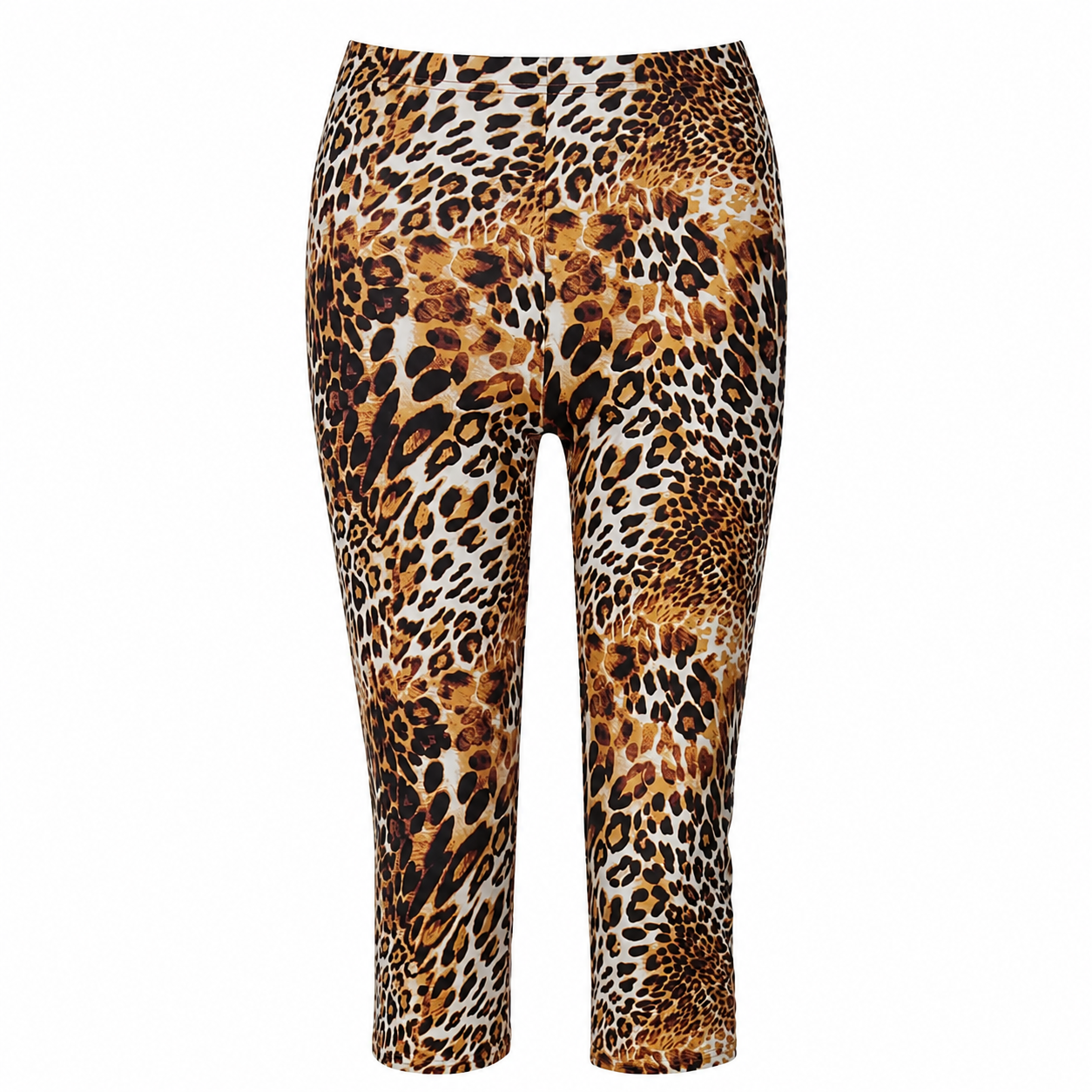 High Rise Stretch Capri Pants For Casual Daily Wear For Women