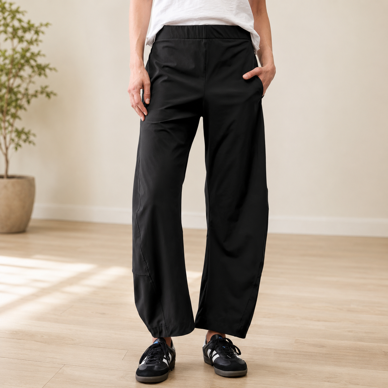 Casual Baggy Lounge Pants With Side Pockets For Women
