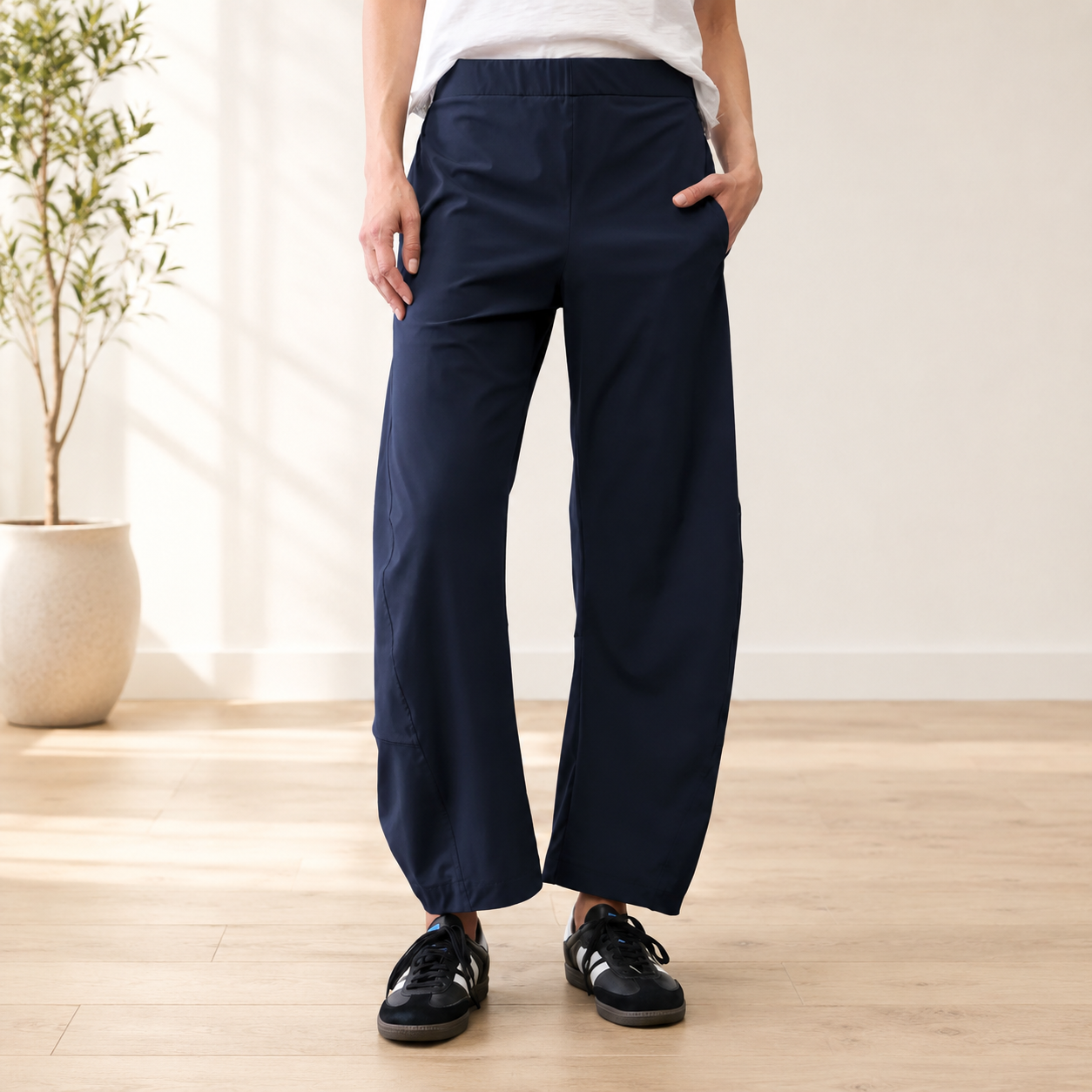 Casual Baggy Lounge Pants With Side Pockets For Women