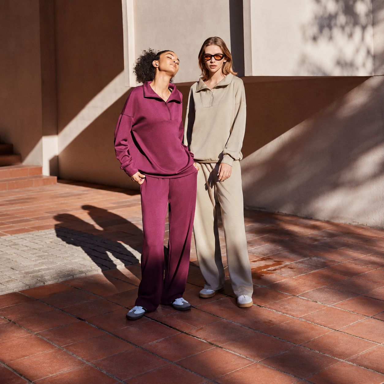 2 Pieces Long Sleeve Cardigan And Sports Pants Set  