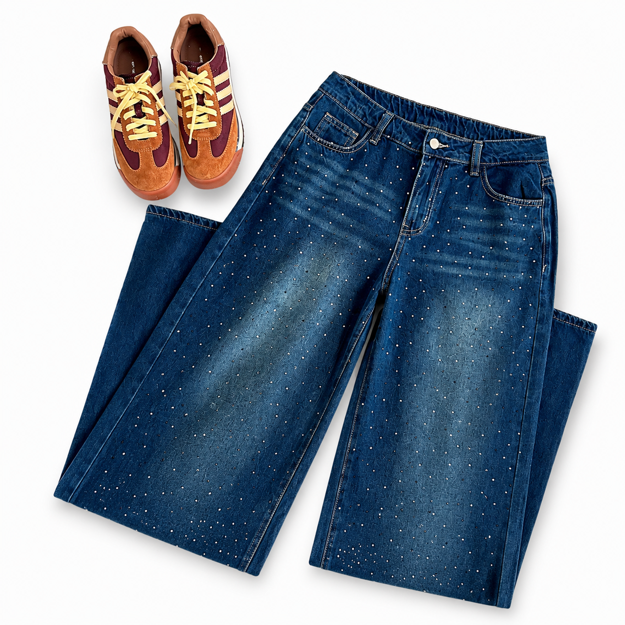 Glittersparkle Slim Retro Casual Jeans For Women