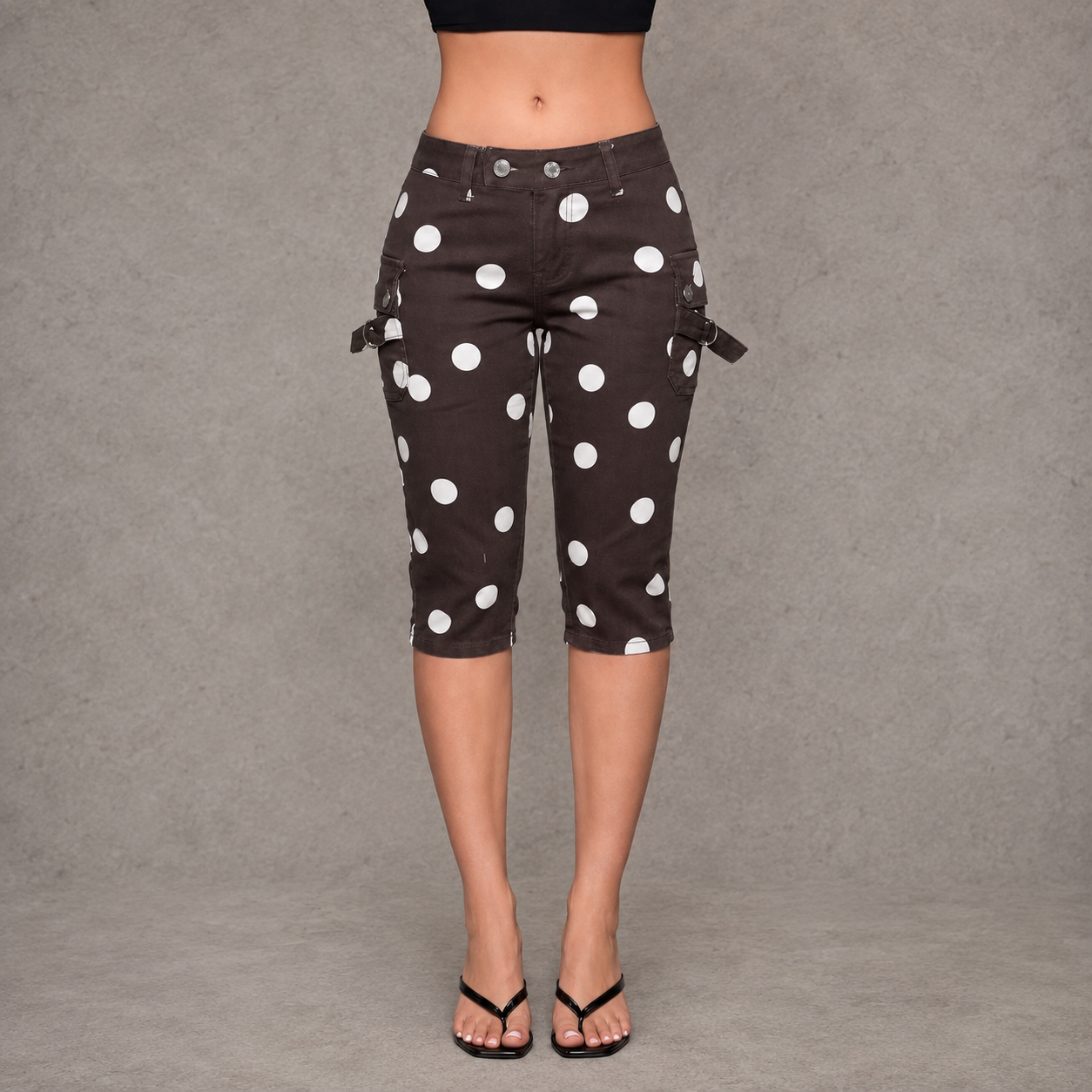 Cargo Fashion Camouflage Capri With Pocket For Women