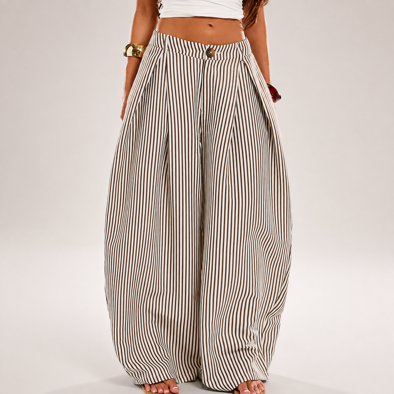 Casual Loose Checkered Striped Patchwork Boho For Women