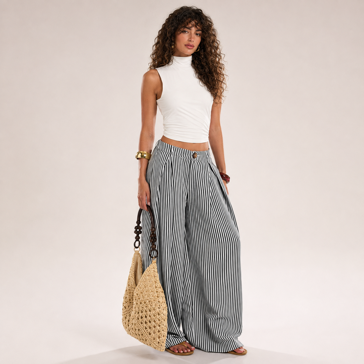 Casual Loose Checkered Striped Patchwork Boho For Women