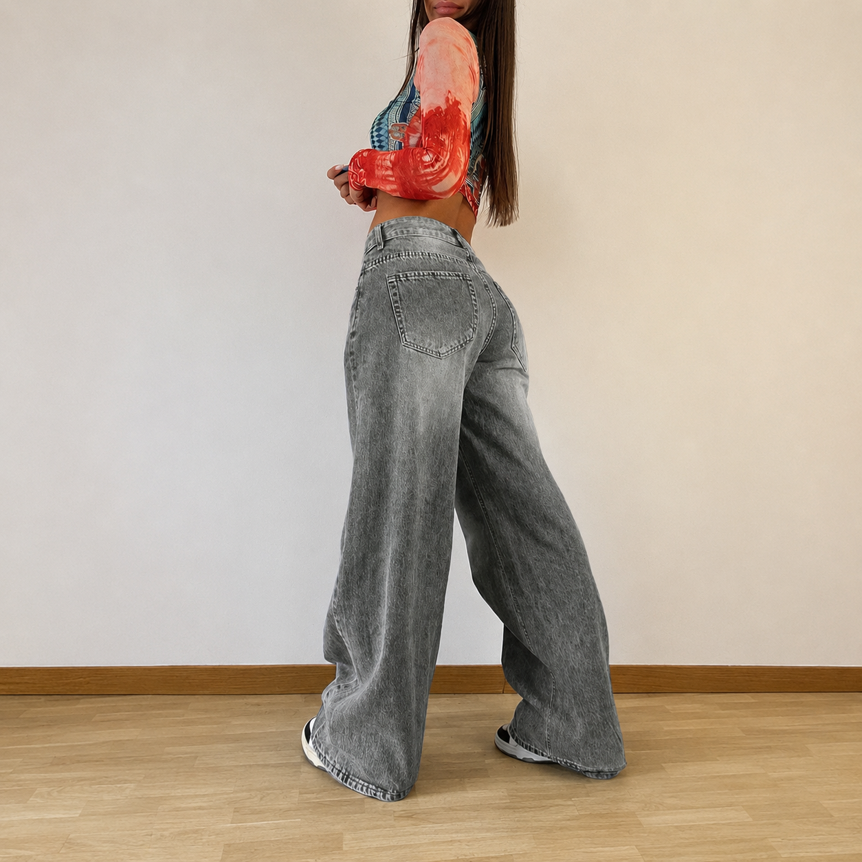Vintage Loose Stacked Straight Casual Jeans For Women