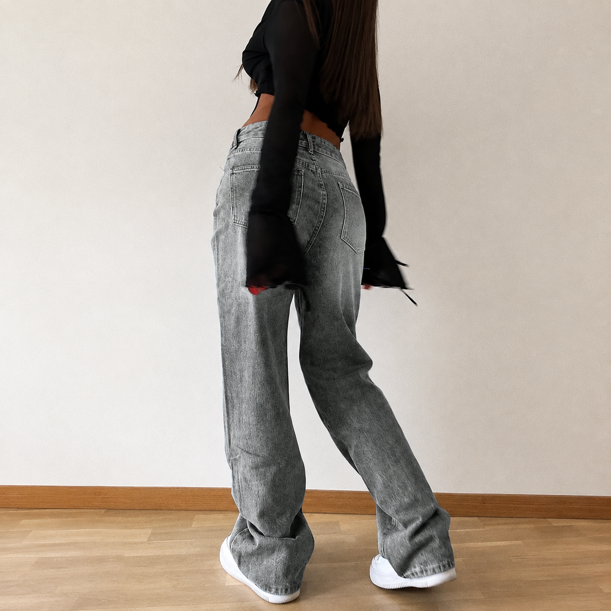 Vintage Loose Stacked Straight Casual Jeans For Women