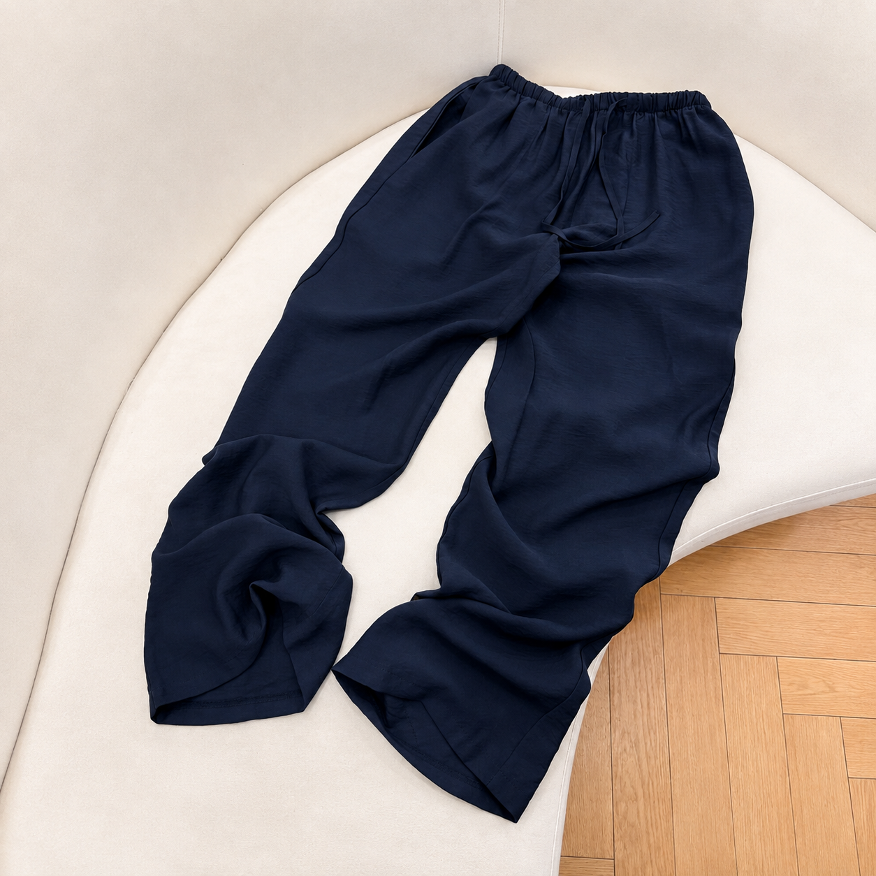 Casual Wide Loose Pants With Drawstring For Women